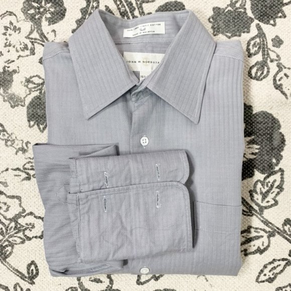 John W. Nordstrom Gray Button Down Dress Shirt - Picture 6 of 8